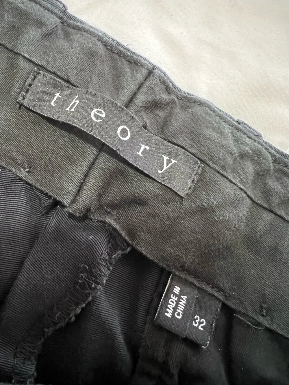 Theory Navy Chino Pants Classic Straight Fit size 32